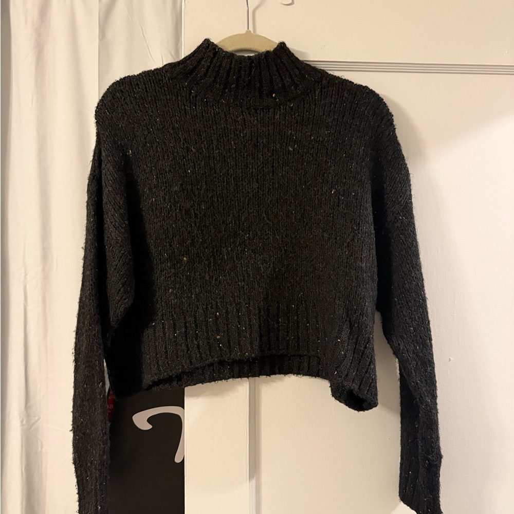 Black Mock Neck Women's Sweater